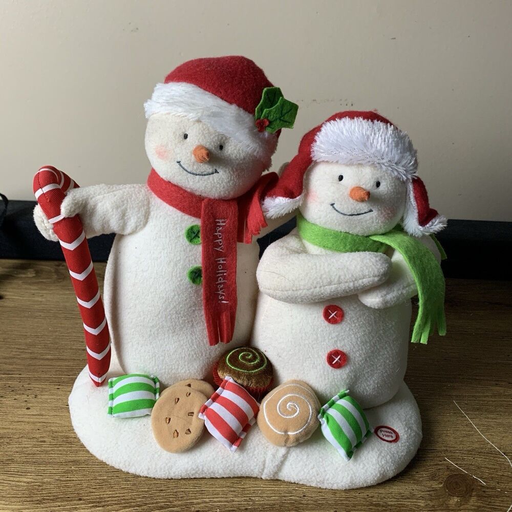2008 Hallmark Jingle Pals Seasons Treats Candy Animated Singing Snowmen
